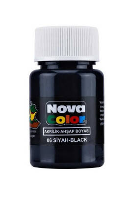 Nova Color Akrilik Boya Siyah Şişe Nc-174 - 1