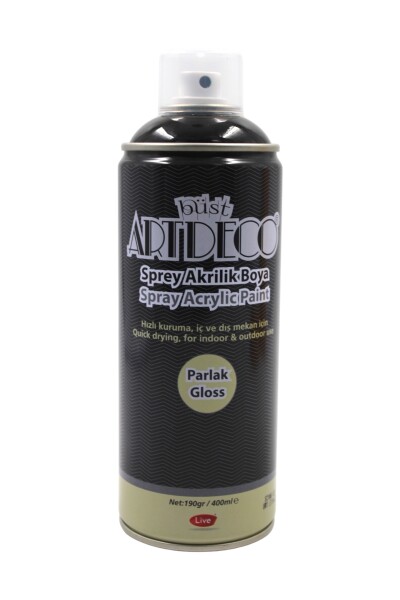 Artdeco 790 Siyah Sprey Akrilik Boya 400Ml - 1