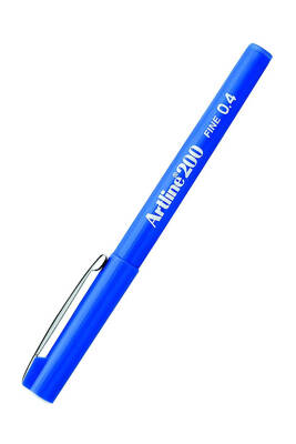 Artline 200N Fine Keçeli Yazım ve Çizim Kalemi 0.4 mm Mavi - 3