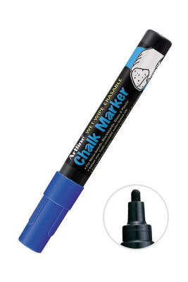 Artline Chalk Mavi Kara Tahta Tebeşir Markörü (4 mm) Epw-4 - 1