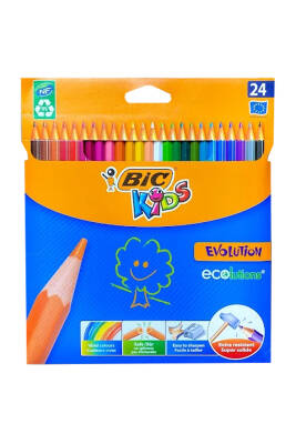 Bic 24 Renk Kuru Boya Kalemi Tam Boy - 1 - 1