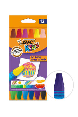 Bic 12 Renk Yağlı Pastel Boya - 1