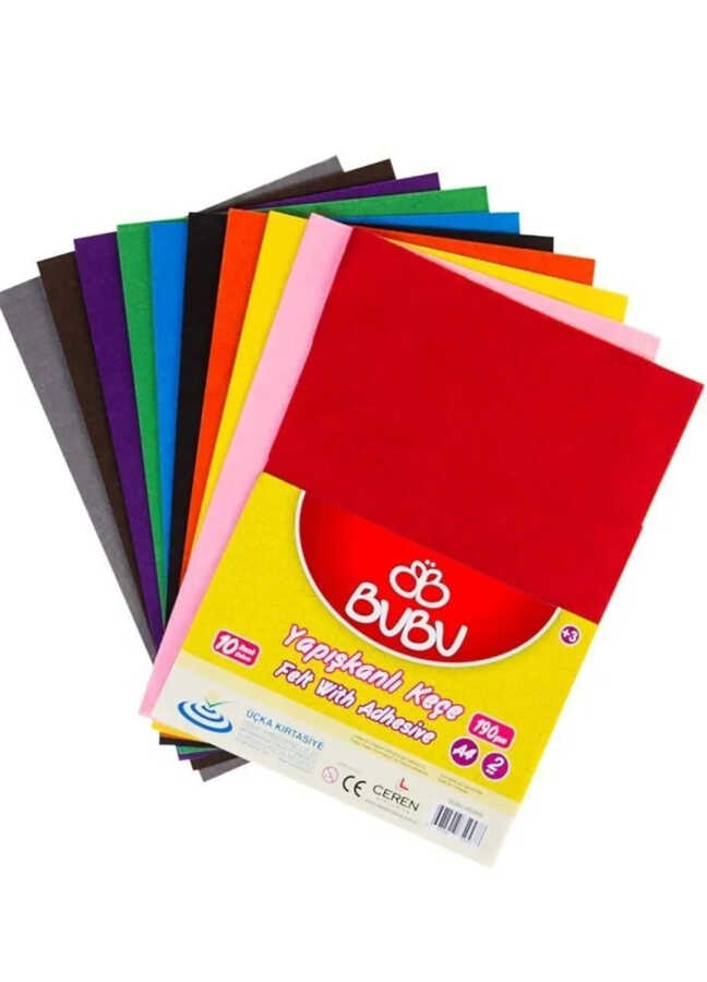 Bubu A4 Yapışkanlı Keçe Bubu-ke0002