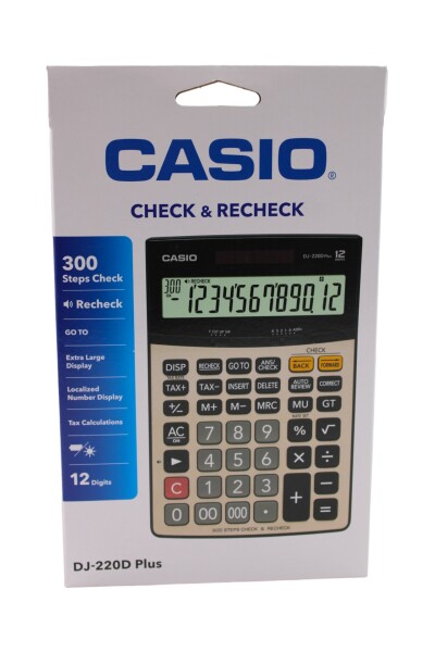 Casio Dj-220-D 12 Hane Masa Tipi Hesap Makinesi - 1