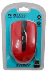 Everest Sm-537 Usb Kırmızı Kablosuz Mouse 2,4Ghz - 1