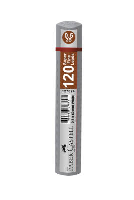 Faber Castell grıp Kalem Ucu 0.5 2B 60 mm 120'li Gümüş - 1