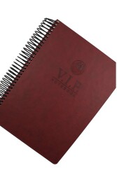 Gıpta 1081 A4 140 Yaprak Kareli Kareli Vıp Spiralli Suni Deri Defter - 14