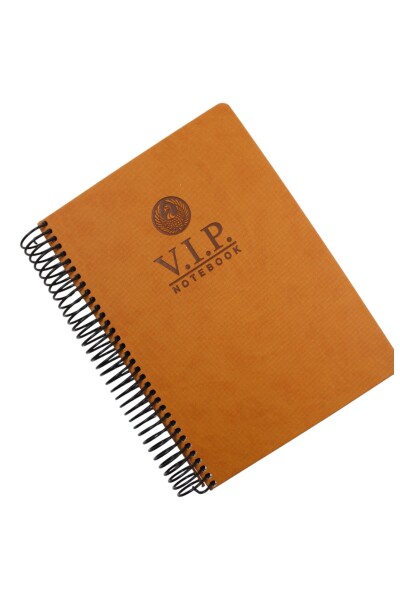 Gıpta 1081 A4 140 Yaprak Kareli Kareli Vıp Spiralli Suni Deri Defter - 9