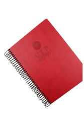 Gıpta 1081 A4 140 Yaprak Kareli Kareli Vıp Spiralli Suni Deri Defter - 3