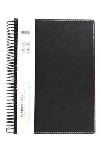 Gıpta A4 140 Yaprak Kareli Sunday Notes Deri Kapak Defter - 1