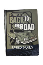 Gıpta A4 80 Yaprak Kareli Speed Notes Karton Kapak Spiralli Defter - 3