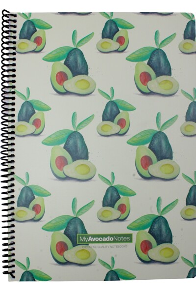 Gıpta A4 Avocado 80 Yaprak Çizgili Spiralli Karton Kapak Defter Avocado 3 Lü 5819 - 1