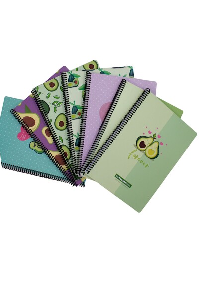 Gıpta A4 Avocado 80 Yaprak Çizgili Spiralli Karton Kapak Defter Avocado 3 Lü 5819 - 4