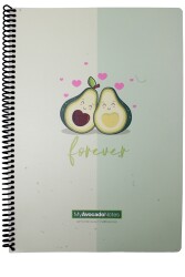 Gıpta A4 Avocado 80 Yaprak Çizgili Spiralli Karton Kapak Defter Forever 5819 - 1