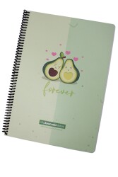 Gıpta A4 Avocado 80 Yaprak Çizgili Spiralli Karton Kapak Defter Forever 5819 - 2