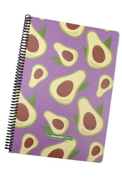 Gıpta A4 Avocado 80 Yaprak Çizgili Spiralli Karton Kapak Defter Lila My Avocado 5819 - 2