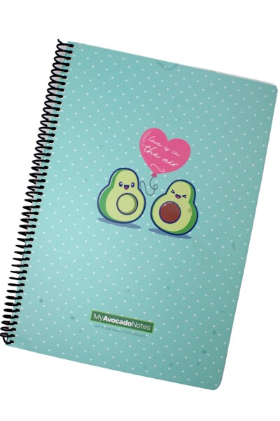 Gıpta A4 Avocado 80 Yaprak Çizgili Spiralli Karton Kapak Defter Love İs İn The Air 5819 - 2