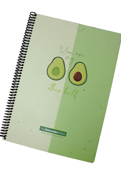 Gıpta A4 Avocado 80 Yaprak Çizgili Spiralli Karton Kapak Defter You Are My Other Half 5819 - 2