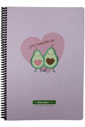 Gıpta A4 Avocado 80 Yaprak Çizgili Spiralli Karton Kapak Defter You Complete Me 5819 - 1