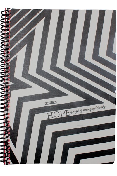 Gıpta Hope 19x26 80 Yaprak Kareli Spiralli Karton Kapak Defter Yıldız 1195 - 1