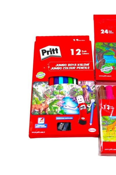 Kırtasiye Ofisi Pritt Anaokulu ve İlkokul 4 Parça Premium Boya Seti - 3