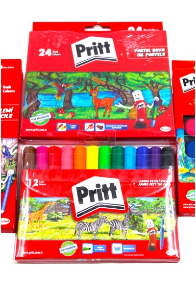 Kırtasiye Ofisi Pritt Anaokulu ve İlkokul 4 Parça Premium Boya Seti - 4