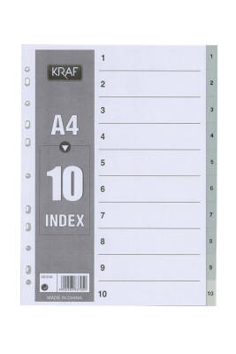 Kraf 1-10 Rakamlı Seperatör Dosya Ayracı 45200 - 1