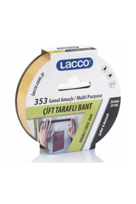 Lacco Hotmelt Çift Taraflı Bant 24 mm x 25 M - 1