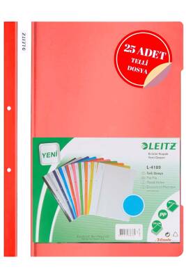 Leitz Açık Kırmızı Telli Dosya 25 Li Paket - 1