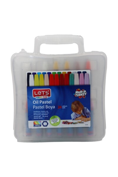 Lets 24 Renk Plastik Çantalı Pastel Boya - 1