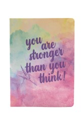 Kırtasiye Ofisi 128 Yaprak Çizgili Zemin Renkli Defter You Are Stronger 15 x 21 cm - 1