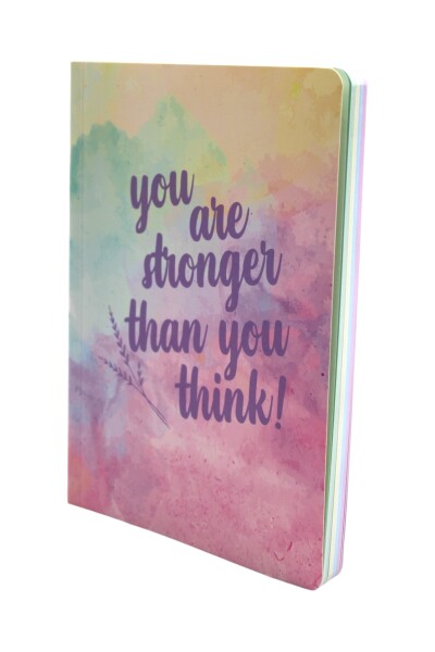 Kırtasiye Ofisi 128 Yaprak Çizgili Zemin Renkli Defter You Are Stronger 15 x 21 cm - 2