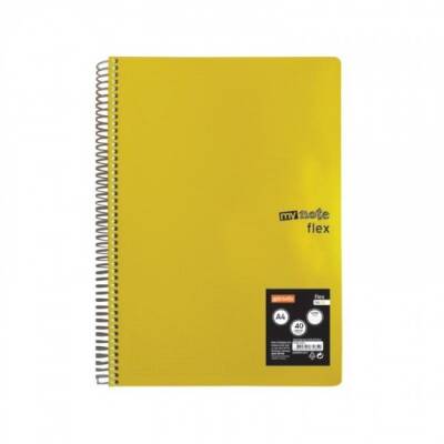 Mynote Flex A4 140 Yaprak Kareli Spiralli Plastik Kapak Defter - 25