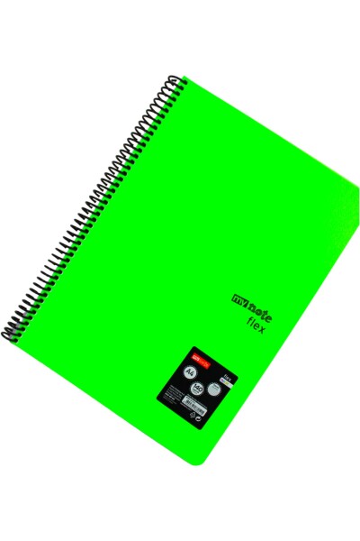 Mynote Flex A4 140 Yaprak Kareli Spiralli Plastik Kapak Defter - 2