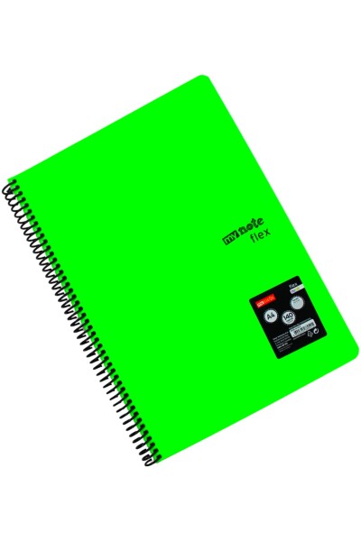 Mynote Flex A4 140 Yaprak Kareli Spiralli Plastik Kapak Defter - 3