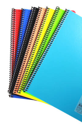 Mynote Flex A4 60 Yaprak Çizgili Spiralli Plastik Neon Kapak Defter - 21