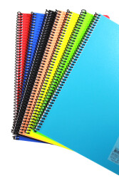 Mynote Flex A4 60 Yaprak Çizgili Spiralli Plastik Neon Kapak Defter - 6