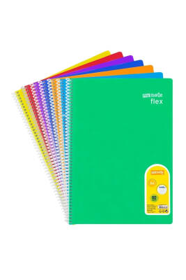 Mynote Flex A4 60 Yaprak Kareli Spiralli Plastik Neon Kapak Defter - 19