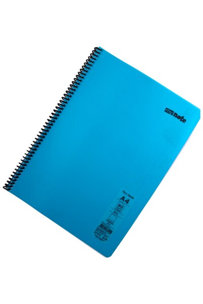 Mynote Flex A4 80 Yaprak Çizgisiz Spiralli Plastik Neon Kapak Defter - 12