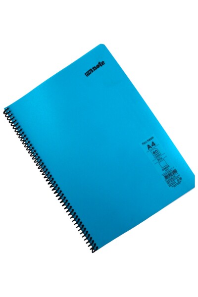 Mynote Flex A4 80 Yaprak Çizgisiz Spiralli Plastik Neon Kapak Defter - 13