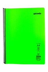 Mynote Flex A4 80 Yaprak Çizgisiz Spiralli Plastik Neon Kapak Defter - 1