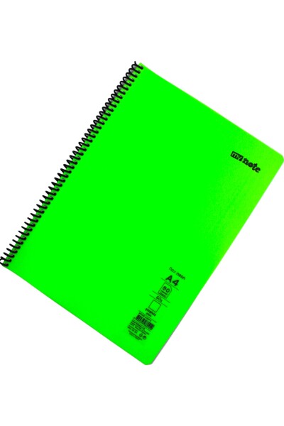 Mynote Flex A4 80 Yaprak Çizgisiz Spiralli Plastik Neon Kapak Defter - 2