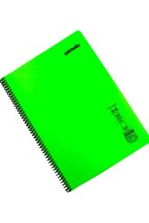 Mynote Flex A4 80 Yaprak Çizgisiz Spiralli Plastik Neon Kapak Defter - 3