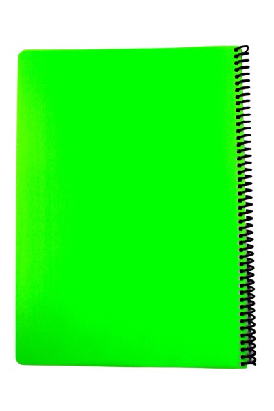 Mynote Flex A4 80 Yaprak Çizgisiz Spiralli Plastik Neon Kapak Defter - 4