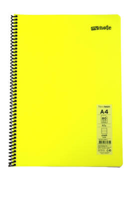 Mynote Flex A4 80 Yaprak Çizgili Spiralli Plastik Neon Kapak Defter - 7