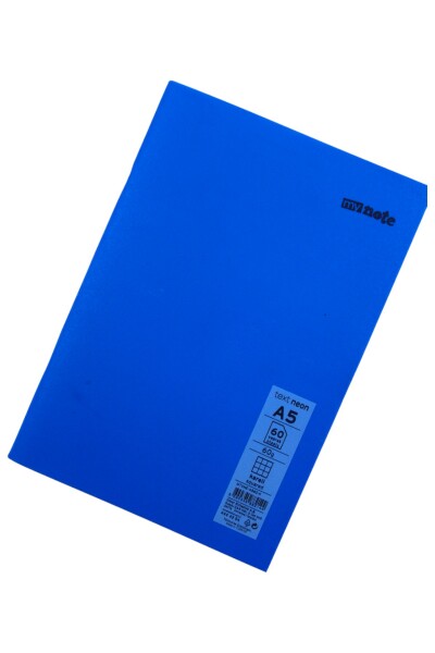 Mynote Text A5 60 Yaprak Kareli Plastik Neon Kapaklı Defter - 22