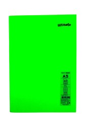 Mynote Text A5 60 Yaprak Kareli Plastik Neon Kapaklı Defter - 1