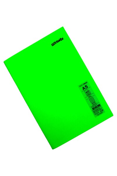 Mynote Text A5 60 Yaprak Kareli Plastik Neon Kapaklı Defter - 2