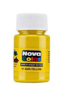 Nova Color Akrilik Boya Sarı Şişe Nc-169 - 1