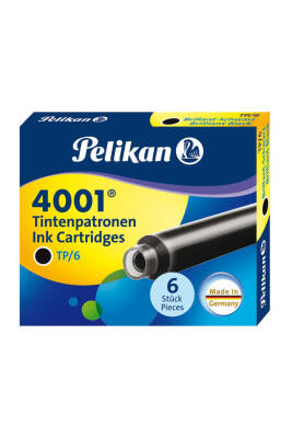 Pelikan 4001 Siyah Tp/6 Dolma Kalem Kartuşu - 1